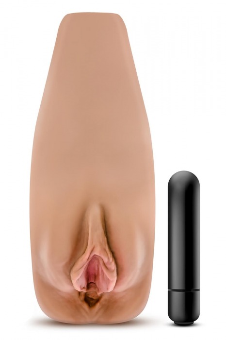 Маструбатор-вагина с вибрацией Soft   Wet Renata Realistic Tan Masturbator - Blush Novelties - в Мытищах купить с доставкой