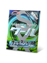Презерватив Sagami Xtreme Mint с ароматом мяты - 1 шт. - Sagami - купить с доставкой в Мытищах