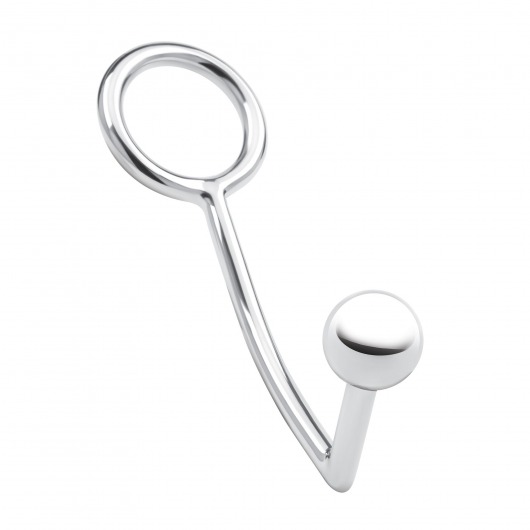 Кольцо на пенис с анальным стимулятором Stainless Steel Anal Hook   Cock Ring - BlueLine - в Мытищах купить с доставкой