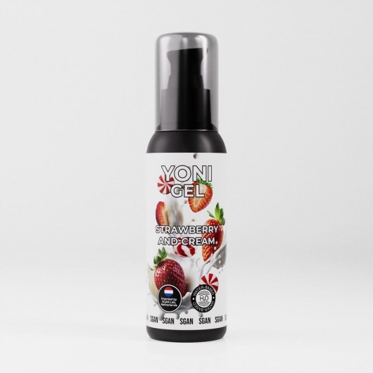Лубрикант для орального секса SGAN со вкусом клубники со сливками - 100 мл. - SGAN - купить с доставкой в Мытищах