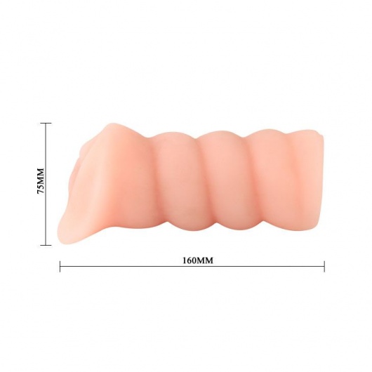 Мастурбатор-вагина с вибрацией и углублениями под пальцы - 16 см. - Baile - в Мытищах купить с доставкой