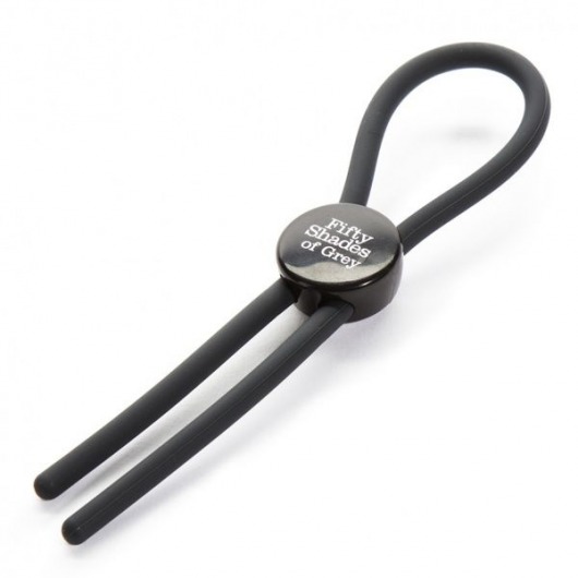 Тёмно-серое эрекционное кольцо с зажимом Again and Again Adjustable Cock Ring - Fifty Shades of Grey - в Мытищах купить с доставкой