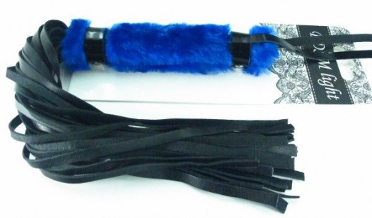 Нежная плеть с синим мехом BDSM Light - 43 см. - БДСМ Арсенал - купить с доставкой в Мытищах