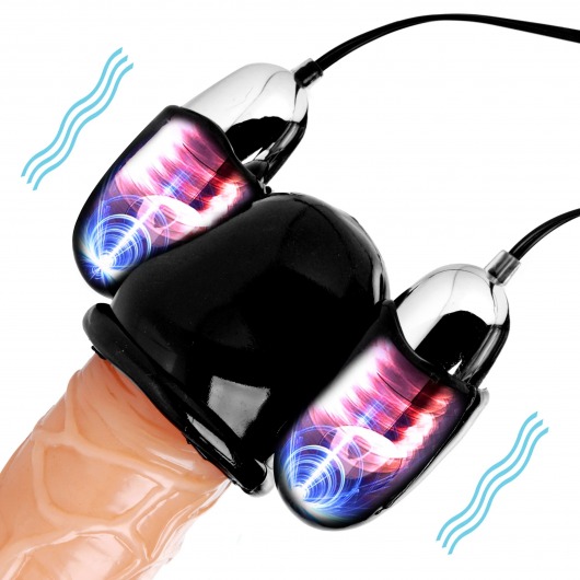 Черная стимулирующая насадка для головки полового члена Multi Speed Vibrating Penis Head Teaser - XR Brands - в Мытищах купить с доставкой