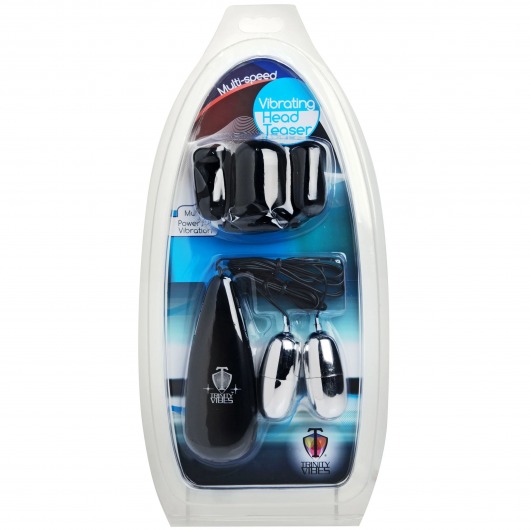 Черная стимулирующая насадка для головки полового члена Multi Speed Vibrating Penis Head Teaser - XR Brands - в Мытищах купить с доставкой