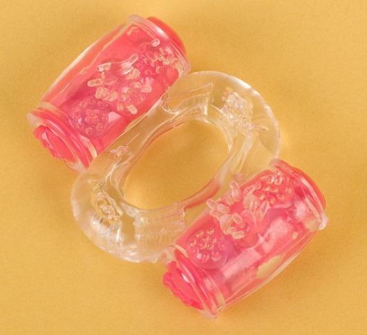 Прозрачное виброкольцо с двумя вибропульками - Toyfa Basic - в Мытищах купить с доставкой