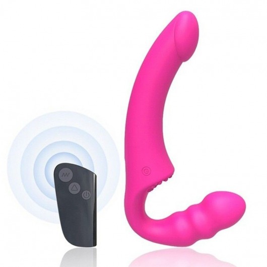Розовый безремневой страпон Straples Strap-On Dildo - Erokay - купить с доставкой в Мытищах