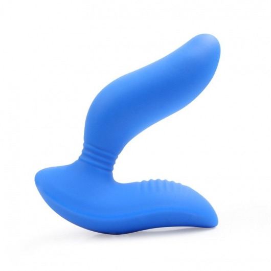 Синий вибромассажер простаты 3,5’’ Curve P-spot Massager - 12 см. - Erokay - в Мытищах купить с доставкой