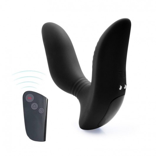 Черный вибромассажер простаты 3,5’’ Remote Control Curve P-spot Massager - 12 см. - Erokay - в Мытищах купить с доставкой