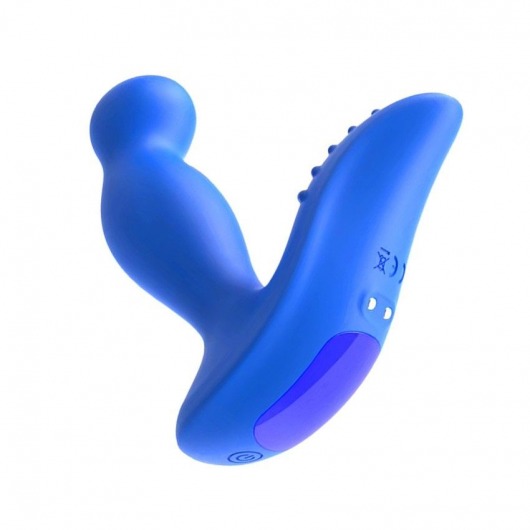 Синий вибромассажер простаты 3,5’’ Remote Control P-spot Massager - 12,5 см. - Erokay - в Мытищах купить с доставкой