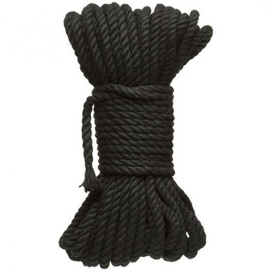 Черная верёвка для связывания и фиксации Bind Tie - 15,24 м. - Doc Johnson - купить с доставкой в Мытищах