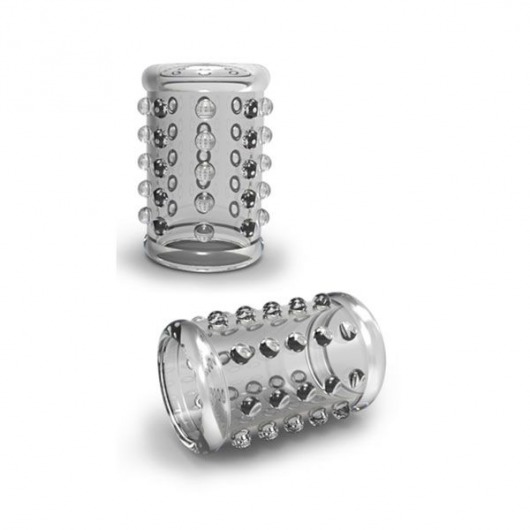 Прозрачная насадка на пенис с шишечками STAY HARD COCK SLEEVE 02 CLEAR - Blush Novelties - в Мытищах купить с доставкой