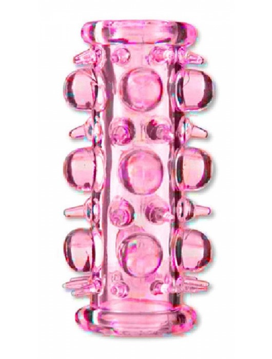 Розовая насадка на пенис с шипами и шишечками - Boys of Toys - в Мытищах купить с доставкой