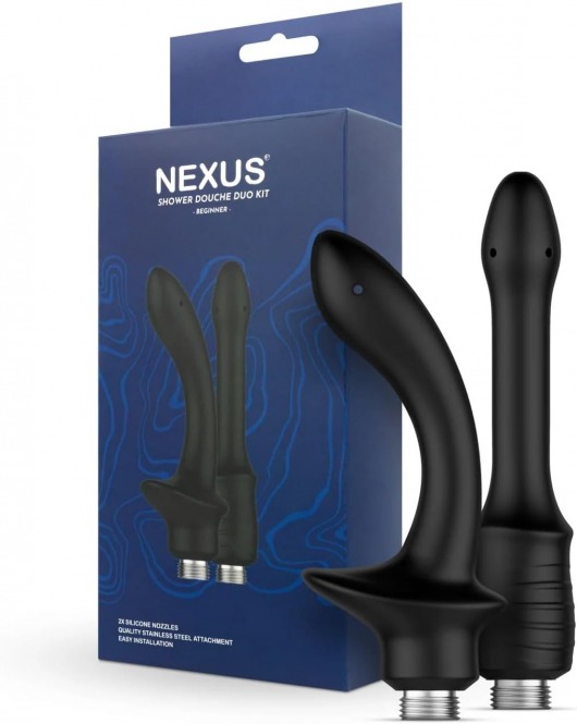 Набор из 2 насадок для анального душа Shower Douche Duo Kit Beginner - Nexus Range - купить с доставкой в Мытищах