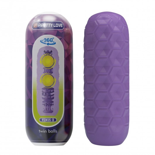 Фиолетовый мастурбатор Venus-X Twin balls - Baile - в Мытищах купить с доставкой