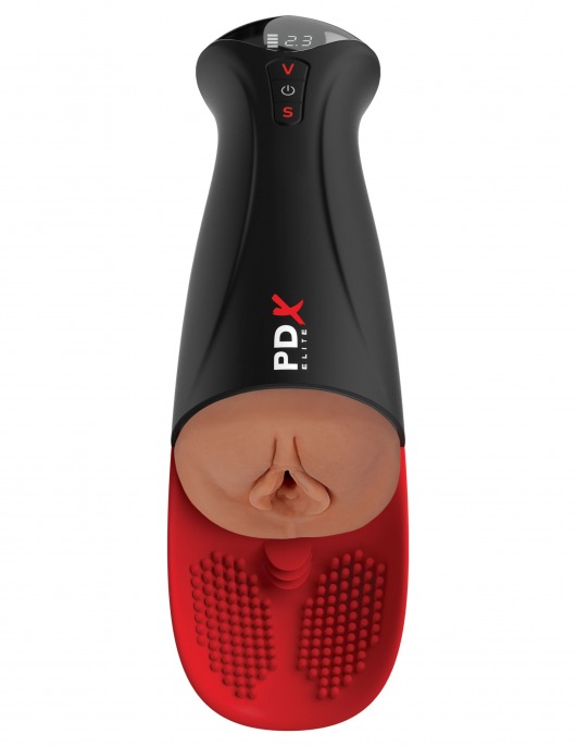 Мастурбатор-вагина в колбе с вибрацией Fuck-O-Matic Pro XL - Pipedream - в Мытищах купить с доставкой
