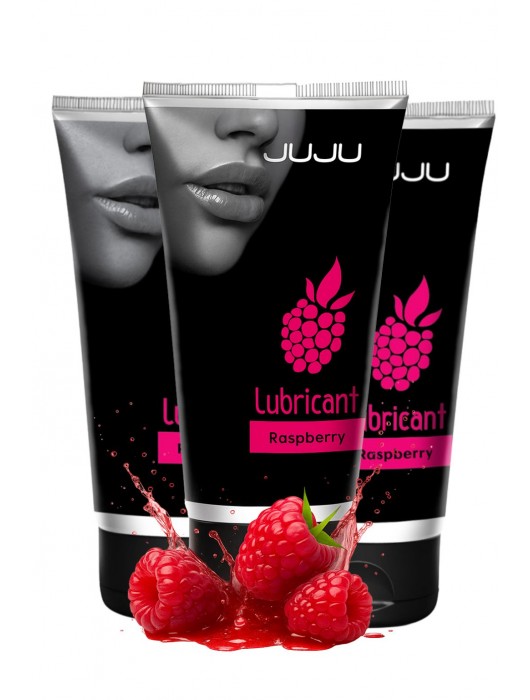 Набор из 3 съедобных лубрикантов JUJU со вкусом малины - JuJu - купить с доставкой в Мытищах