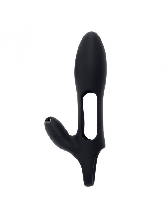 Черная насадка на пенис с вибрацией Nautilus - Zero Tolerance - в Мытищах купить с доставкой