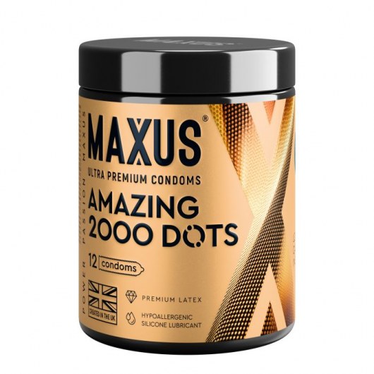 Точечные презервативы MAXUS 2000 Amazing Dots с железным кейсом - 12 шт. - Maxus - купить с доставкой в Мытищах