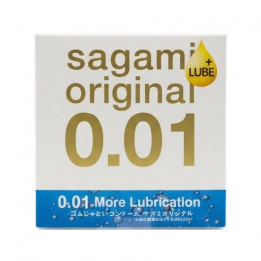 Увлажнённый презерватив Sagami Original 0.01 Extra Lub - 1 шт. - Sagami - купить с доставкой в Мытищах