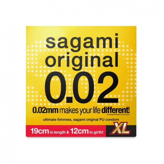 Презерватив увеличенного размера Sagami Original 0.02 XL-size - 1 шт. - Sagami - купить с доставкой в Мытищах