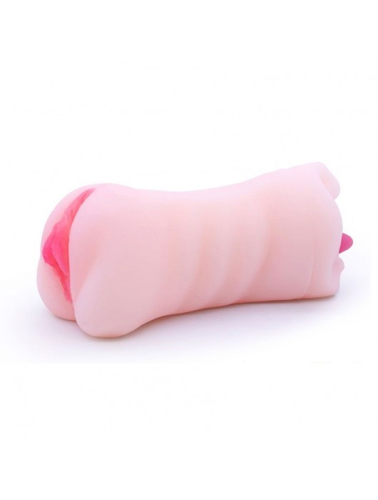 Телесный двусторонний мастурбатор - вагина и ротик - Boys of Toys - в Мытищах купить с доставкой