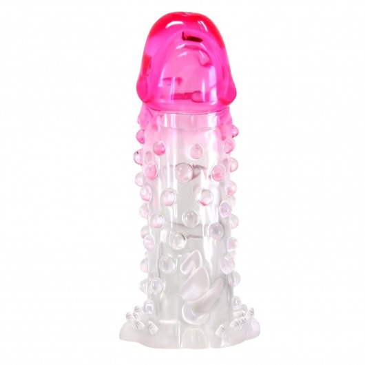 Прозрачно-розовая насадка на пенис Wilford - 13,5 см. - Baile - в Мытищах купить с доставкой