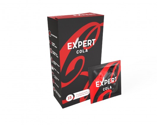 Презервативы с ароматом колы Expert Cola - 15 шт. - Expert - купить с доставкой в Мытищах