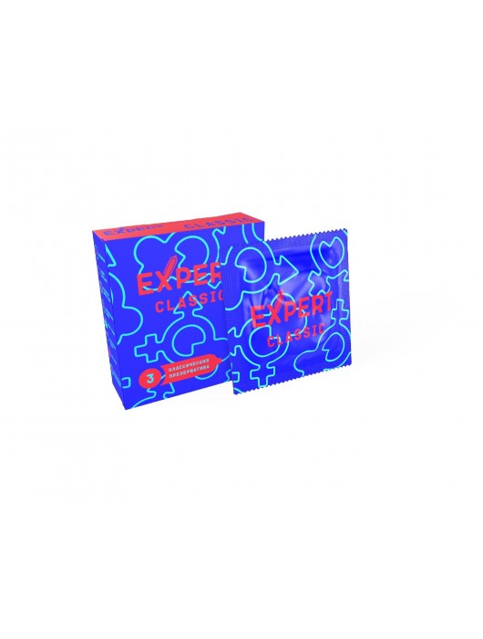 Классические презервативы Expert Classic - 3 шт. - Expert - купить с доставкой в Мытищах