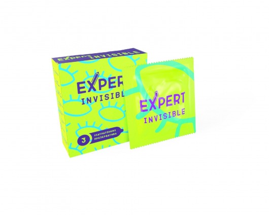 Ультратонкие презервативы Expert Invisible - 3 шт. - Expert - купить с доставкой в Мытищах