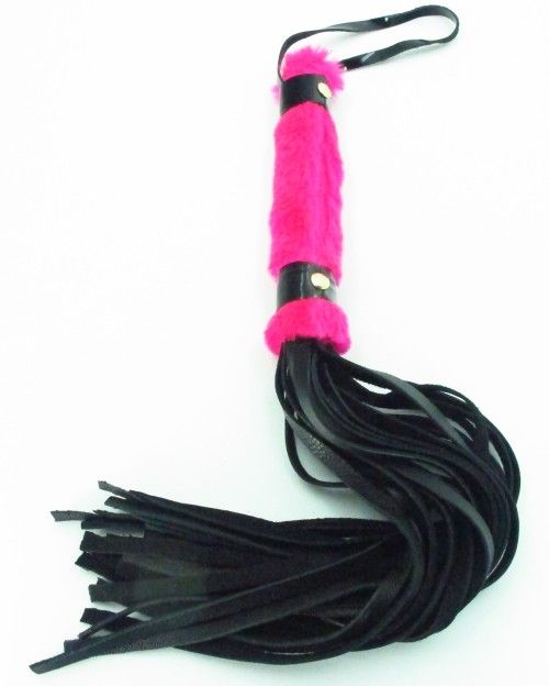 Нежная плеть с розовым мехом BDSM Light - 43 см. - БДСМ Арсенал - купить с доставкой в Мытищах