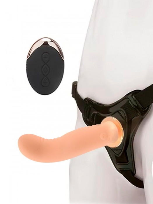 Женский вибрострапон со съемной насадкой и пультом ДУ - Erokay - купить с доставкой в Мытищах