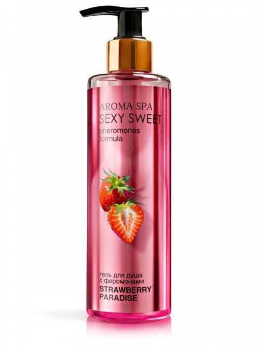 Гель для душа с феромонами и ароматом клубники Strawberry Paradise - 200 мл. -  - Магазин феромонов в Мытищах