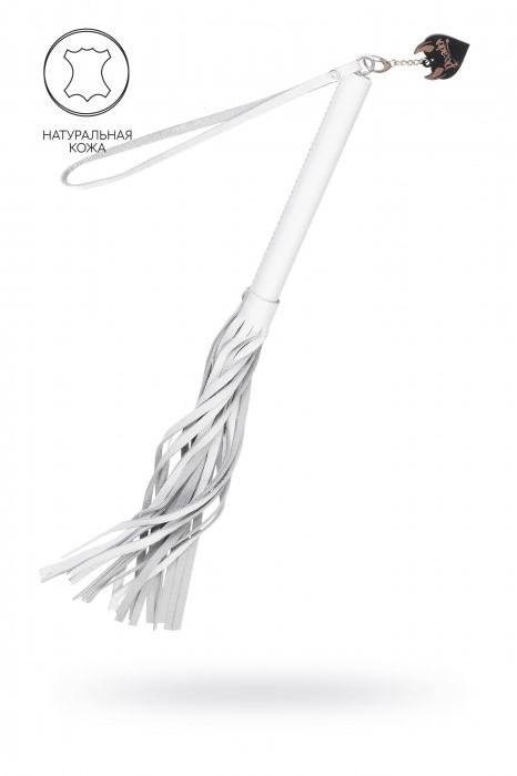 Белая кожаная плеть - 50 см. - Pecado - купить с доставкой в Мытищах