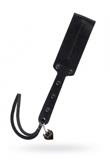 Черный кожаный пэддл - 32 см. - Pecado - купить с доставкой в Мытищах