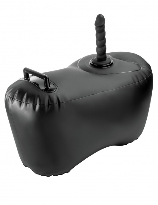 Черное надувное кресло с платформой для фиксации дилдо Body Dock Inflatable Love Seat - Pipedream - купить с доставкой в Мытищах