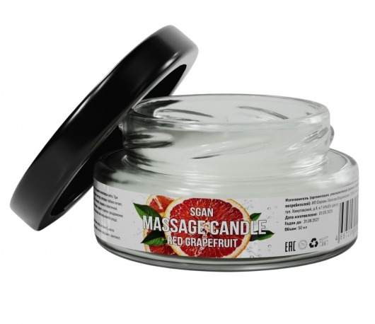 Массажная свеча «Красный грейпфрут» - 50 мл. - SGAN - купить с доставкой в Мытищах