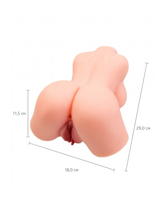 Реалистичный мастурбатор в форме женского тела с 2 любовными входами - No Name - в Мытищах купить с доставкой