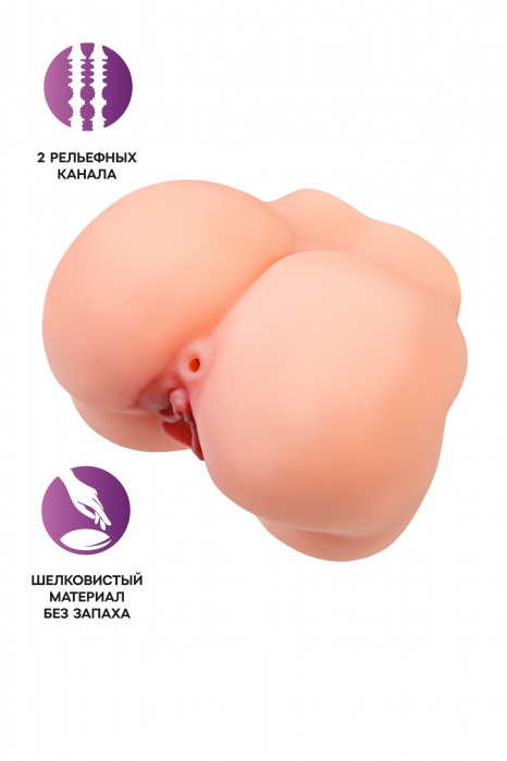 Реалистичный мастурбатор в форме попки с 2 любовными входами - No Name - в Мытищах купить с доставкой