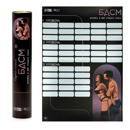 Плакат для двоих со скретч-слоем «БДСМ» - Сима-Ленд - купить с доставкой в Мытищах