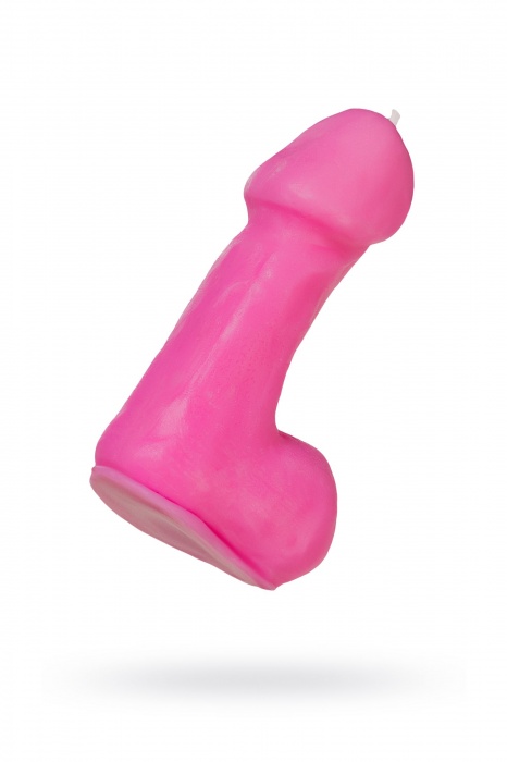Розовая свеча в форме пениса - 47 гр. - Pecado - купить с доставкой в Мытищах