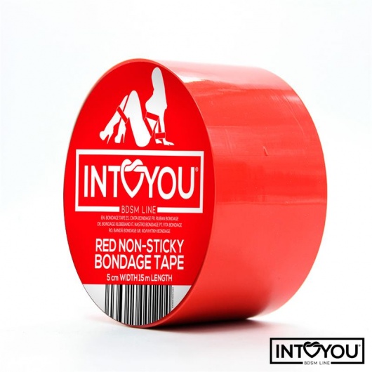 Красный скотч для фиксации Non-Sticky Bondage Tape - 15 м. - Intoyou - купить с доставкой в Мытищах