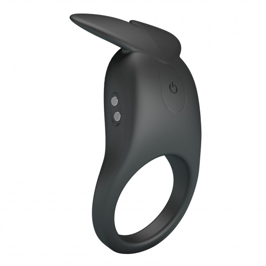 Черное перезаряжаемое виброкольцо Carlton - Baile - в Мытищах купить с доставкой