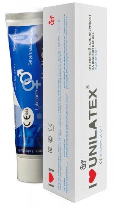 Лубрикант на водной основе Unilatex Gel - 80 мл. - Unilatex - купить с доставкой в Мытищах