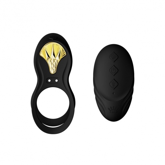 Черное эрекционное виброкольцо Bayek с пультом ДУ - Zalo - в Мытищах купить с доставкой