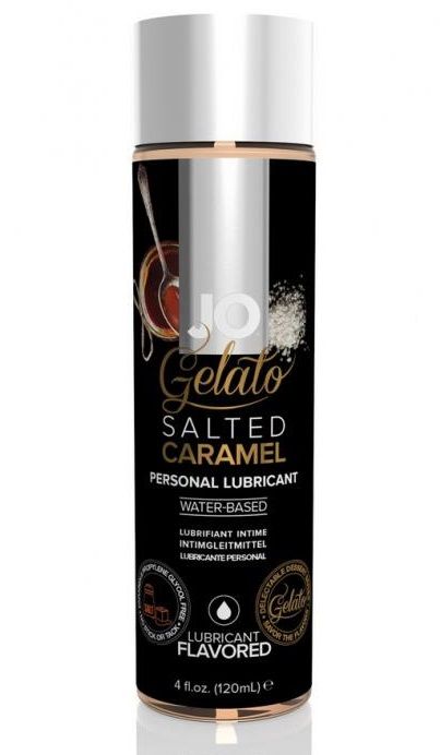 Лубрикант с ароматом солёной карамели JO GELATO SALTED CARAMEL - 120 мл. - System JO - купить с доставкой в Мытищах