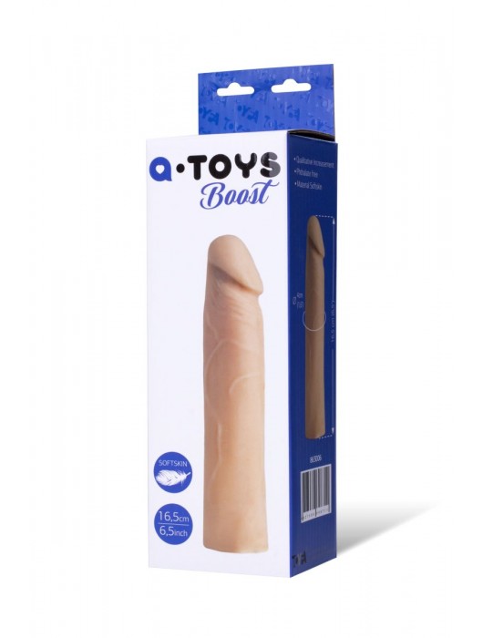 Реалистичная насадка с ярко выраженной головкой - 16,5 см. - A-toys - в Мытищах купить с доставкой