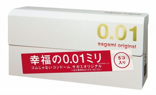 Супер тонкие презервативы Sagami Original 0.01 - 5 шт. - Sagami - купить с доставкой в Мытищах