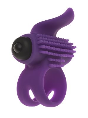 Эрекционное кольцо с подхватом мошонки и стимуляцией клитора Bullet Lastic Ring - Adrien Lastic - в Мытищах купить с доставкой