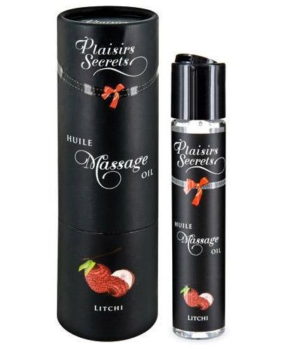 Массажное масло с ароматом личи Huile de Massage Gourmande Litchi - 59 мл. - Plaisir Secret - купить с доставкой в Мытищах